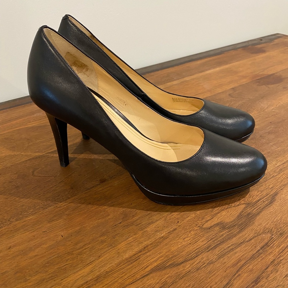 Coke Haan Air Chelsea Black Platform Heels